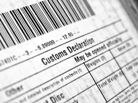 Customs declaration Stock Photos