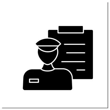 Customs glyph icon Stock Illustration