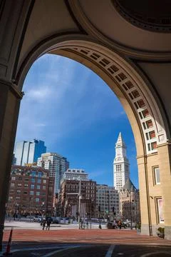 The Customs House Clock Tower Stock Photos