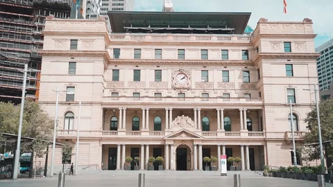 Customs House Sydney has been almost deserted Stock Footage 129234791
