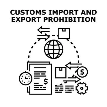 Customs import export prohibition vector concept Stock Illustration