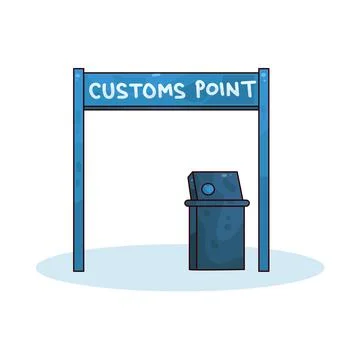 Customs Point illustration 스톡 일러스트
