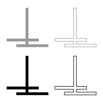 Cut off after gluing with overlapping Designation on the wallpaper symbol ico Stock Illustration
