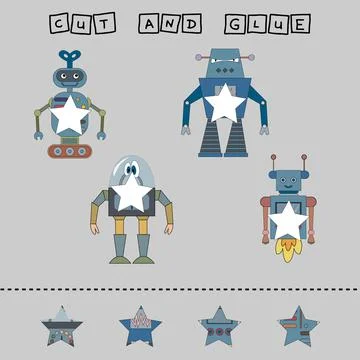 CUT AND GLUE イラスト素材
