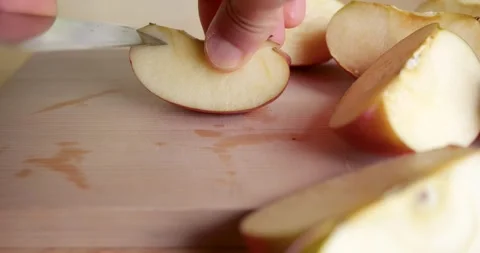 Cut an apple. Stock Footage 252260300