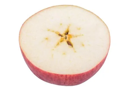 Cut apple on a white background Foto stock