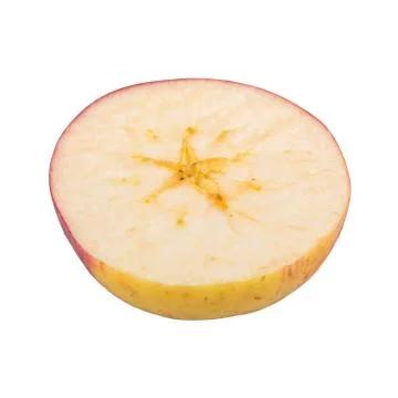 Cut apple on a white background Foto stock