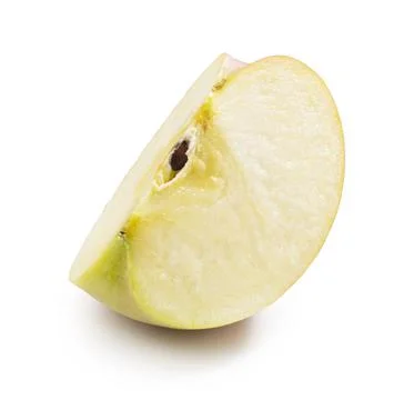 Cut apples on a white background Stock Photos
