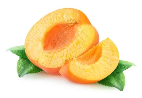 Cut apricots Stock Photos