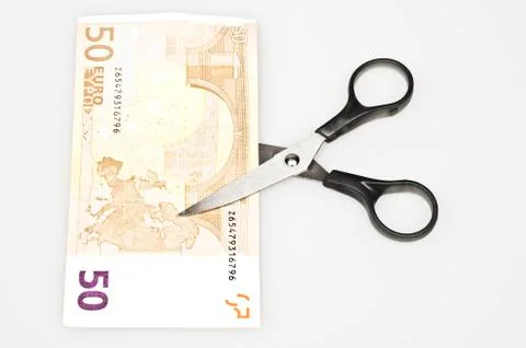 Cut banknote Stock Photos