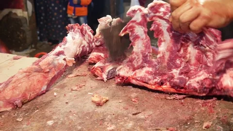 Cut beef Stock-Footage 303650639