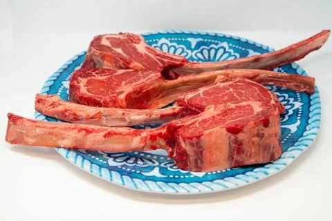 Cut of Beef On a Plate Stock-Fotos