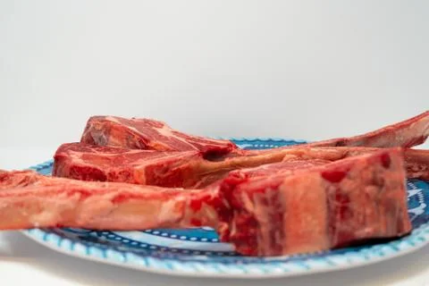 Cut of Beef On a Plate Stock-Fotos