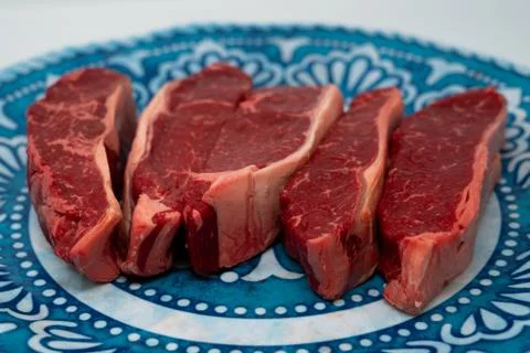 Cut of Beef On a Plate Stock-Fotos