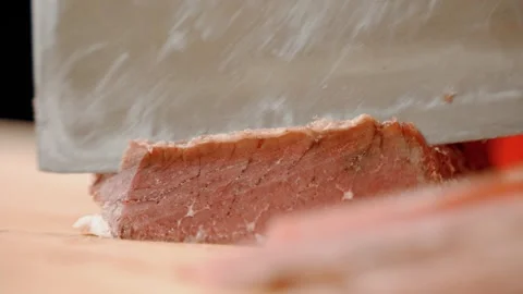 Cut beef slice Stock Footage 272213425