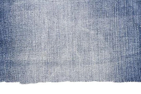 Cut of blue jeans fabric Stockfoto's