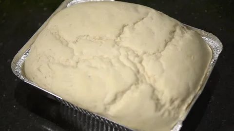 Cut bread dough Stock Footage 46826227