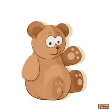 Cut brown bear cartoon イラスト素材