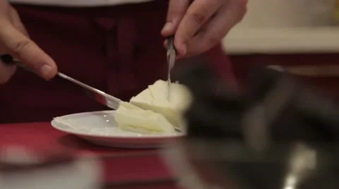 Cut butter Stock Footage 48812677