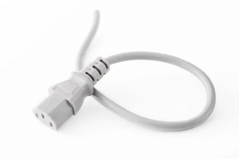 A cut cable with a network plug connector for connecting a computer Stock Photos