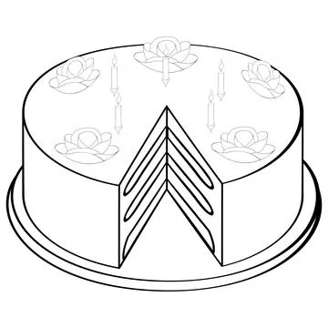 A cut cake Stock-Illustration