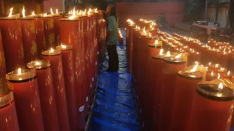 Cut The Candle's Wick Stock Footage 122423163