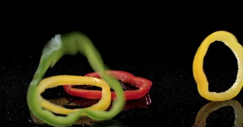 Cut capsicum Stock Footage 58302805