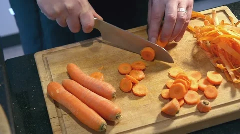Cut carrots Stock Footage 46851634
