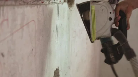 To cut to the chase in the wall wall chasers Stock Footage 61723900