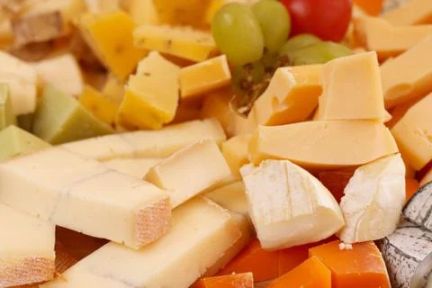 Cut cheese background Stock Photos