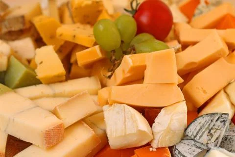 Cut cheese background Stock Photos