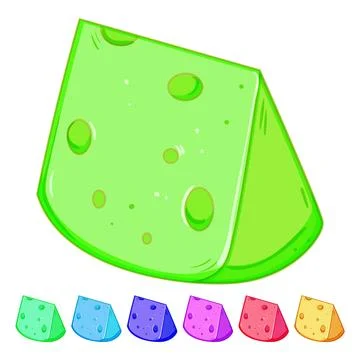Cut cheese cartoon vector graphic 스톡 일러스트