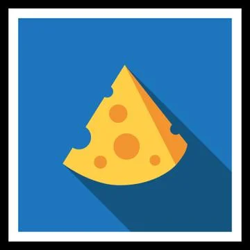 Cut cheese piece Stock Illustration