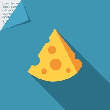 Cut cheese piece Stock-Illustration