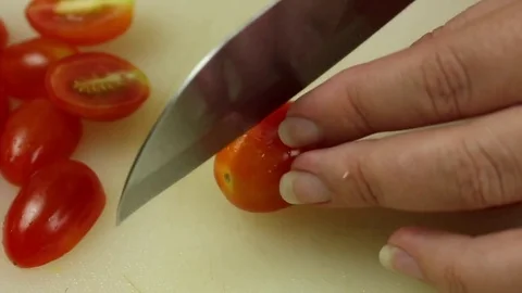 Cut cherry tomato Stock Footage 78142421