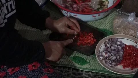 Cut chili pepper Stock Footage 104082137