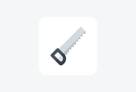 Cut, construction fully editable vector fill icon Stock Illustration