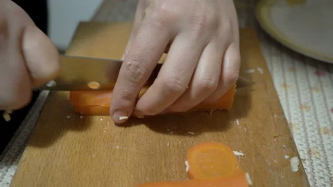 Cut cooked carrots Stock Footage 126090114