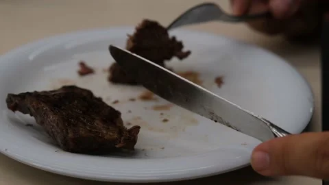 Cut cooked meat Stock Footage 168651720