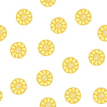 Cut corn vector seamless pattern Stock Illustration