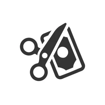 Cut Cost Icon Stock Illustration