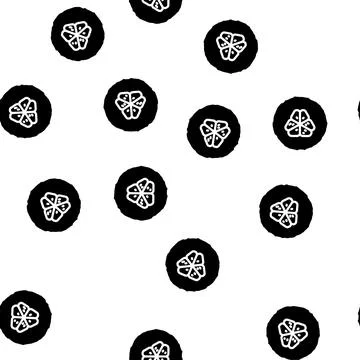 Cut cucumber glyph vector seamless pattern Stock Illustration