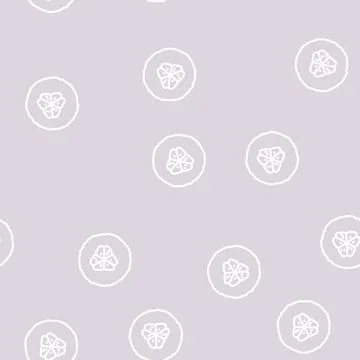 Cut cucumber line vector seamless pattern Stock Illustration