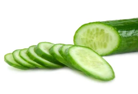 The cut cucumber Stock Photos