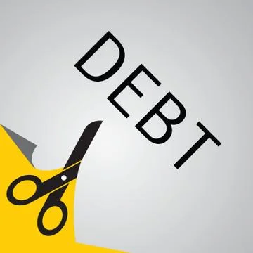 Cut debt Stock Illustration