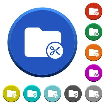 Cut directory beveled buttons Stock Illustration