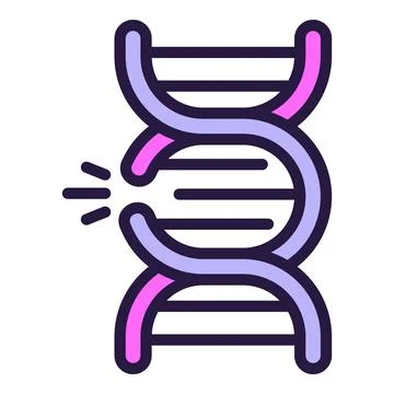 Cut dna icon outline vector. Genetic lab イラスト素材