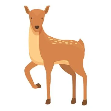 Cut doe icon cartoon vector. Forest animal Stock Illustration