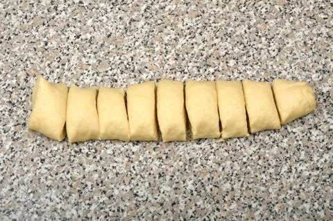 Cut dough Stock Photos
