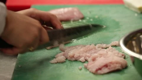 Cut down fish file 3 Video stock 312955989